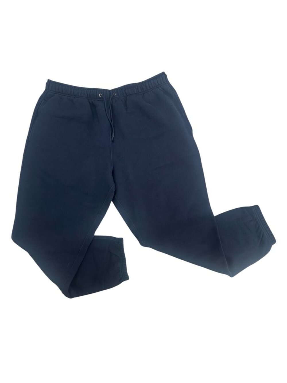 J.Crew Sweatpants Mens L Navy Blue Fleece Joggers Drawstring Vintage Sportswear